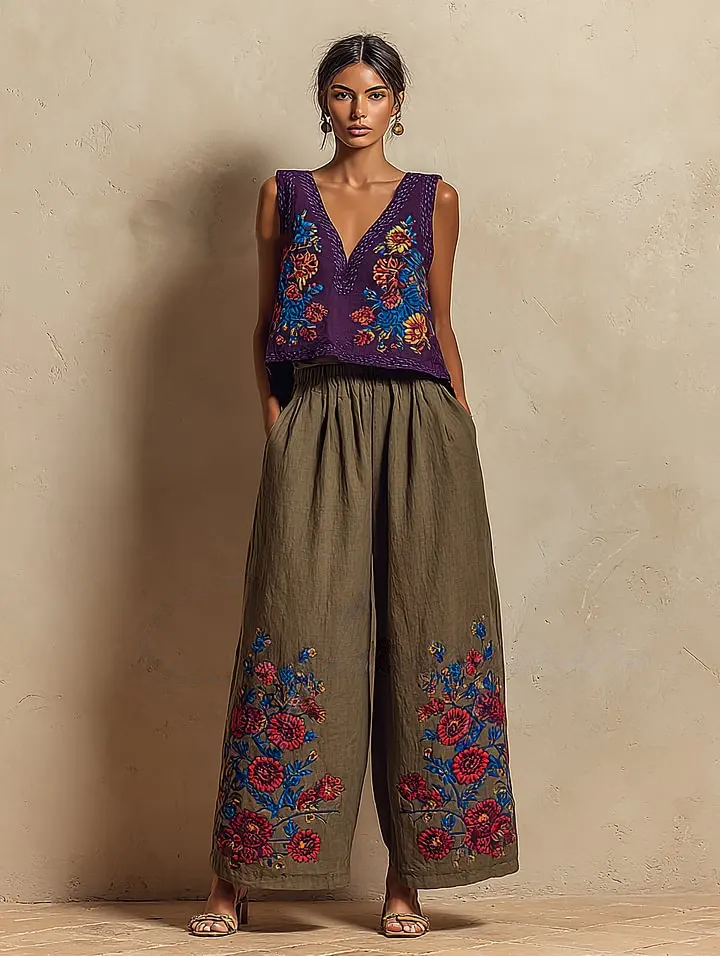 Women's Casual Elegant Linen Casual Set