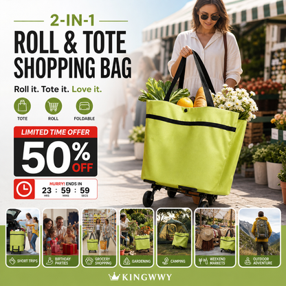 🔥Foldable 2-in-1 Shopping Bag