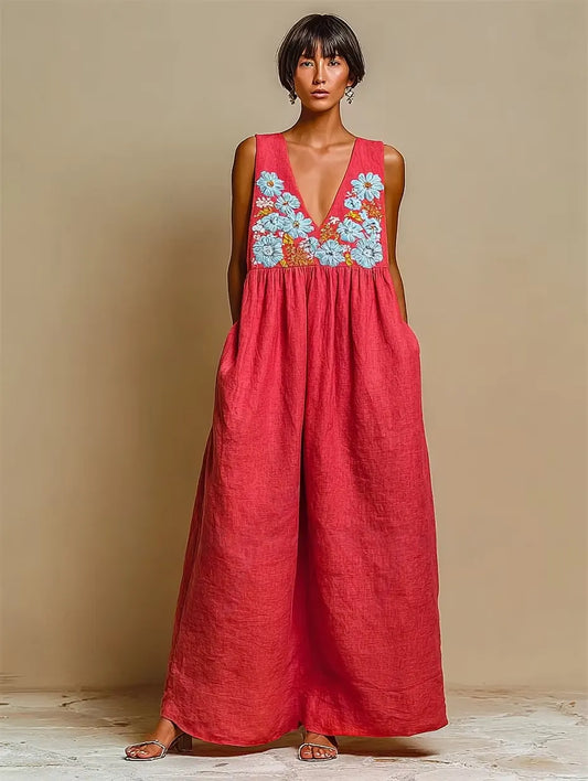 Women's Casual Simple Holiday Print Sleeveless Dress