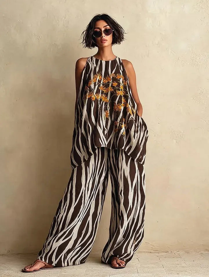 Women's Casual Elegant Linen Casual Set