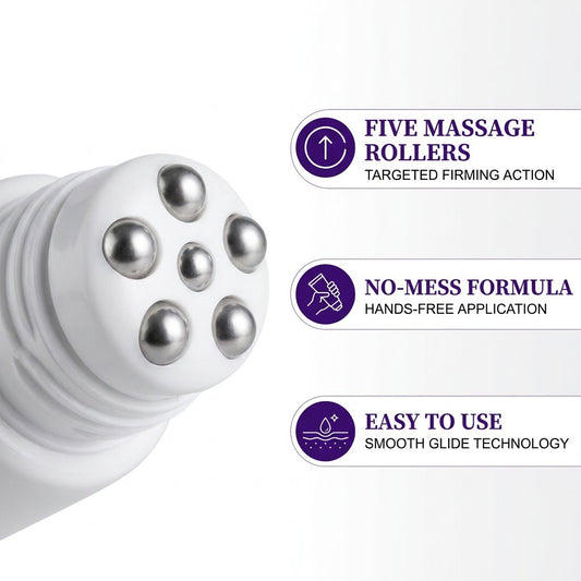💦Reduces Wrinkles and Double Chin,Five Rollers for All Around Massage,Neck Firming Cream
