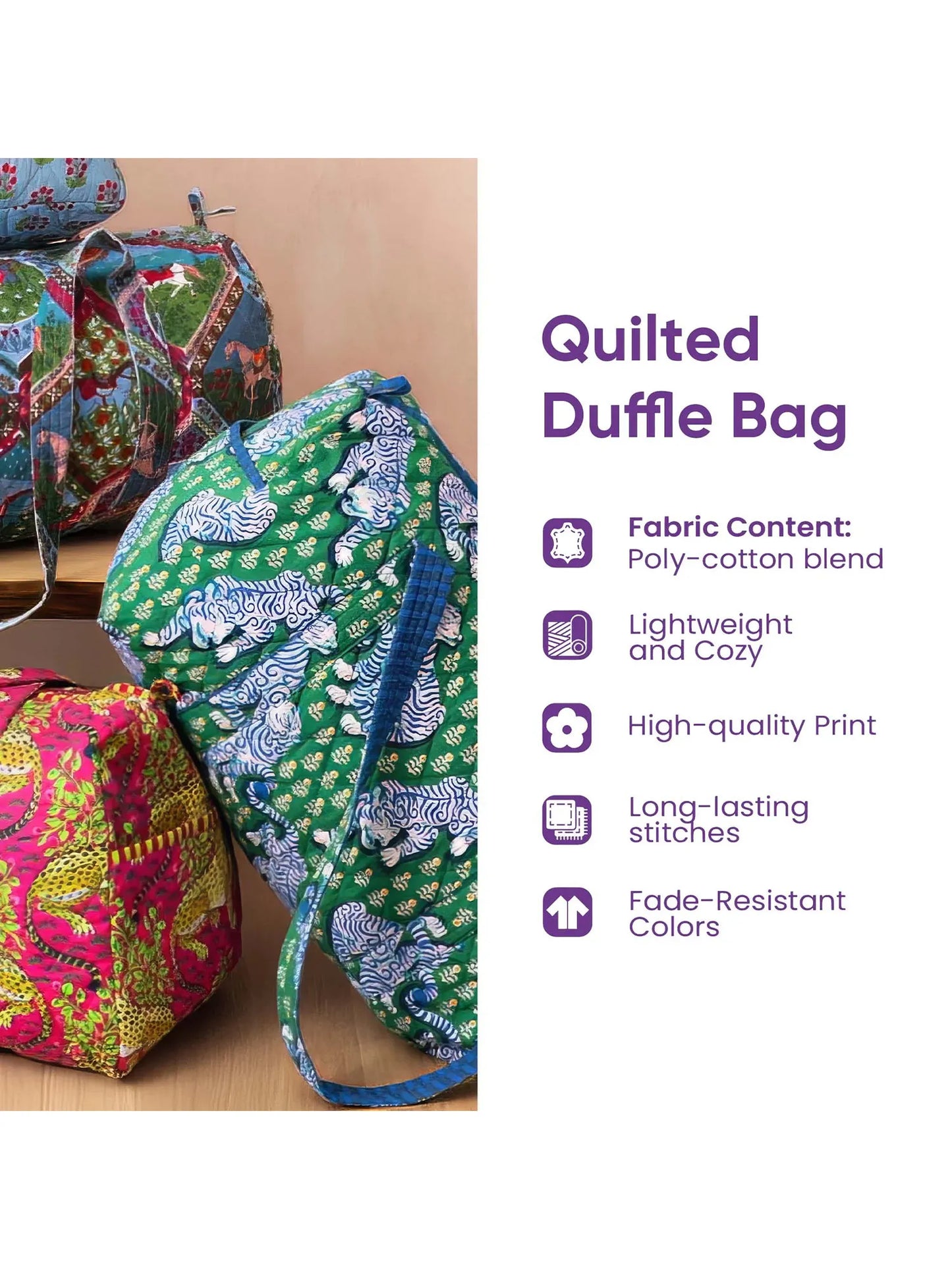 Retro Roamer Quilted Duffle Bag