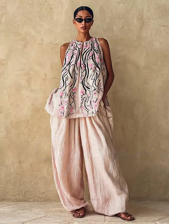 Women's Casual Elegant Linen Casual Set