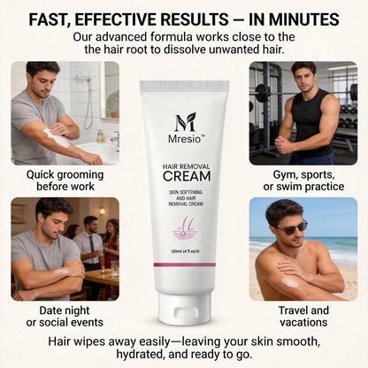 Purely Natural Pain-Free Hair Removal Cream|Hair-Free Skin in Just 10 Minutes — No Razor Needed