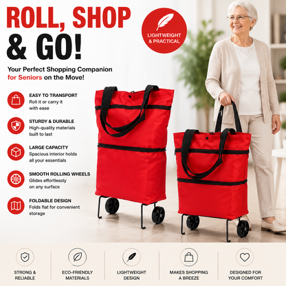 🔥Foldable 2-in-1 Shopping Bag
