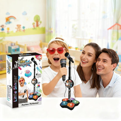 Soulora™ Kids Karaoke Microphone with Stand 🎤 Sing, Dance & Shine with Colorful Lights ✨
